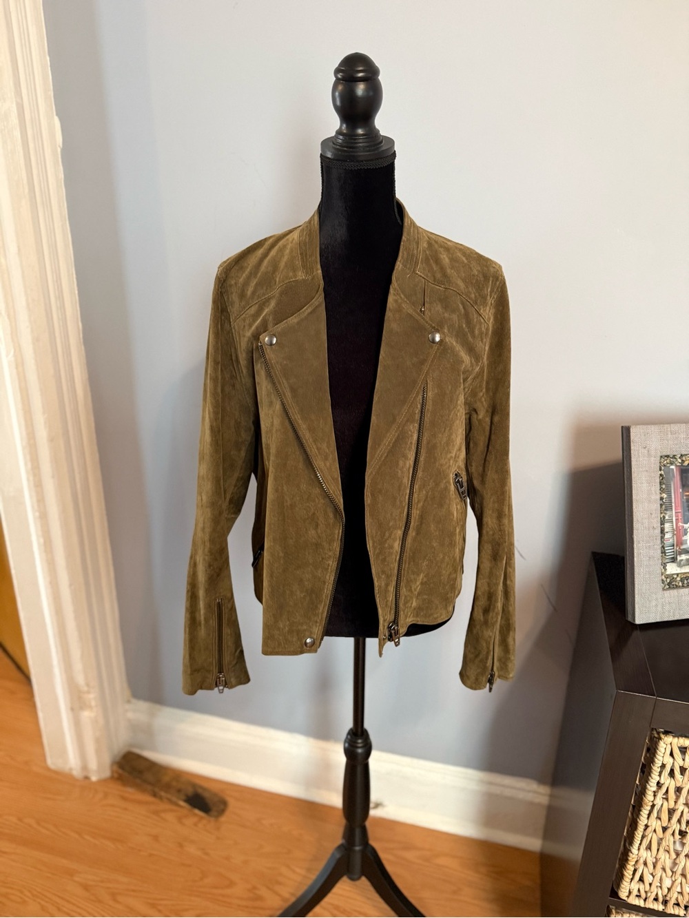 Blank NYC Olive Suede Moto Jacket - Women